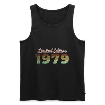 45th Anniversary Limited Edition SCR 1979 - Men's Premium Organic Tank Top - black - Front - Michal (187cm)