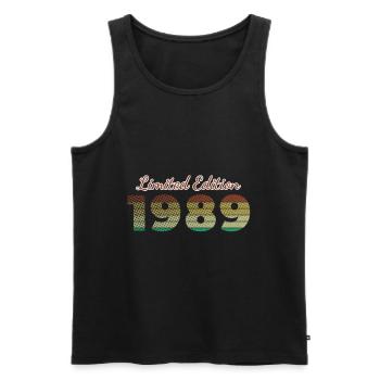 35e anniversaire Édition Limitée SCR 1989 - Débardeur bio Premium Homme - noir - Devant - Michal (187cm)