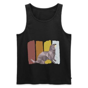Loutre loutre loutre loutre loutres idées cadeaux animaux - Débardeur bio Premium Homme - noir - Devant - AI Model Male 178 light (178cm)