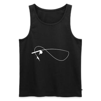 Angel Zander pike - Men's Premium Organic Tank Top - black - Front - AI Model Male 178 light (178cm)