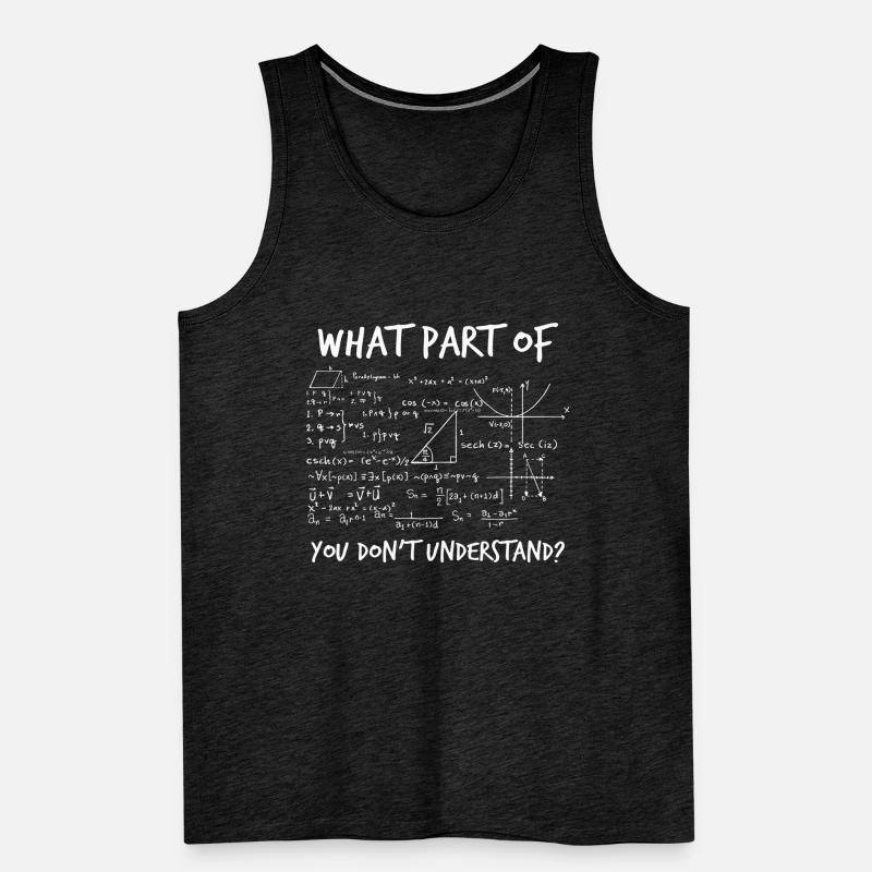 Math math calculate numbers algebra formula Men's Premium Organic Tank Top