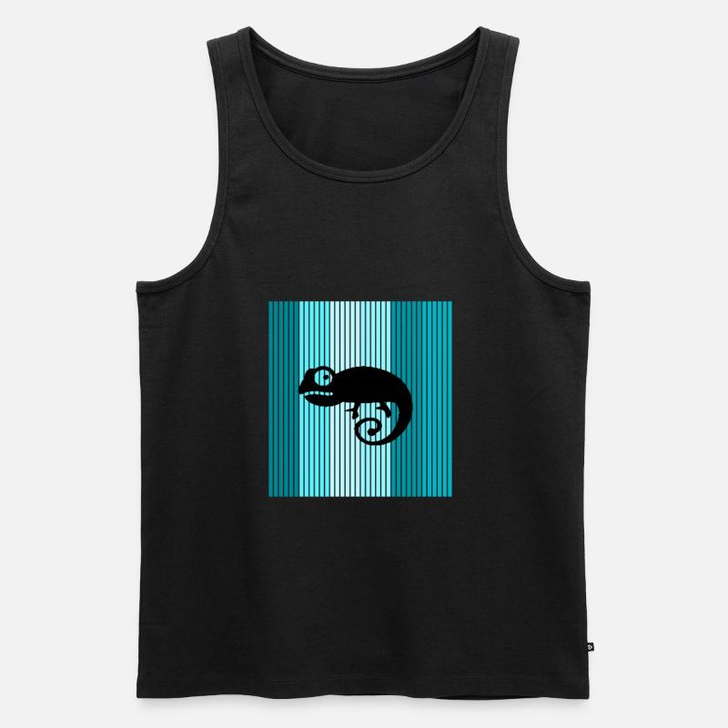Chamäleon Chameleon - Männer Premium Bio Tank Top - Schwarz