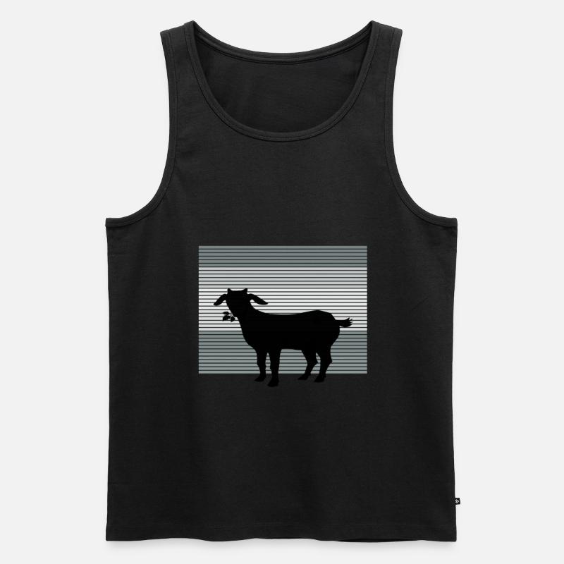 ziege - Männer Premium Bio Tank Top - Schwarz
