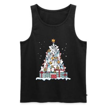 Hase Kaninchen Karnickel Weihnachten Geschenk - Männer Premium Bio Tank Top - Schwarz - Vorne - Michal (187cm)