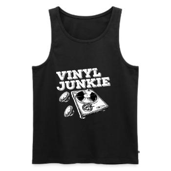Vinyl Schallplatten - Männer Premium Bio Tank Top - Schwarz - Vorne - AI Model Male 178 light (178cm)