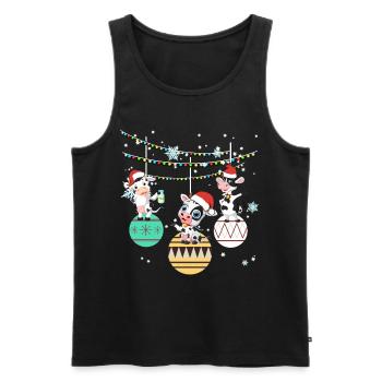 Kuh Kühe Landwirt Bauer Weihnachten Geschenk - Männer Premium Bio Tank Top - Schwarz - Vorne - AI Model Male 178 light (178cm)