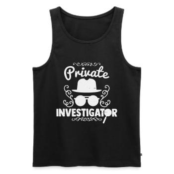 Privatermittler - Männer Premium Bio Tank Top - Schwarz - Vorne - Michal (187cm)