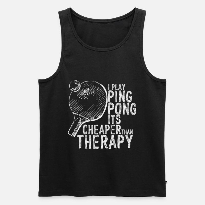 Pingpong - Männer Premium Bio Tank Top - Schwarz