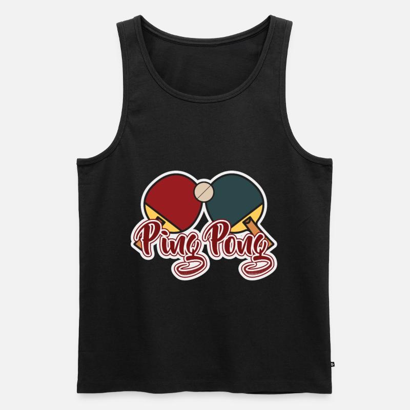 Ping-Pong - Männer Premium Bio Tank Top - Schwarz