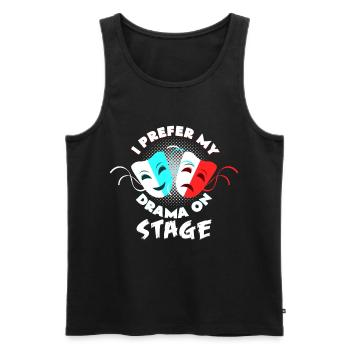 I want to see my drama on stage gift - Men's Premium Organic Tank Top - black - Front - AI Model Male 178 light (178cm)