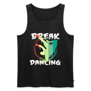 break dancing - Men's Premium Organic Tank Top - black - Front - AI Model Male 178 light (178cm)