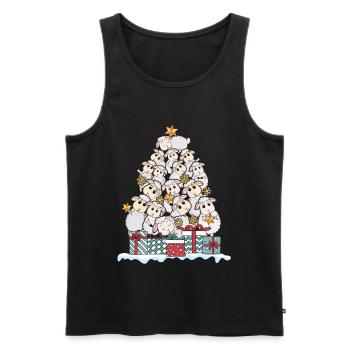 Sheep Sheep Lamb Shepherd Animal Christmas Gift - Men's Premium Organic Tank Top - black - Front - AI Model Male 178 light (178cm)