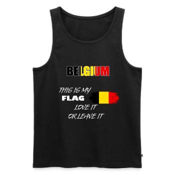 belgique - Débardeur bio Premium Homme - noir - Devant - Michal (187cm)