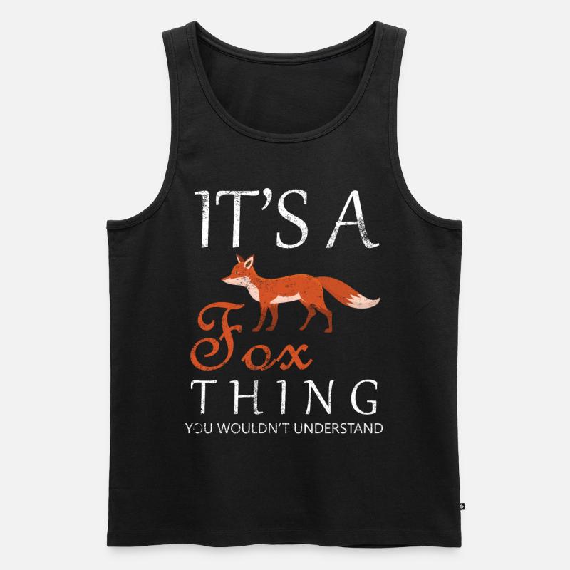 fuchs - Männer Premium Bio Tank Top - Schwarz