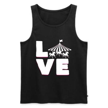 Liebe Fasching Karneval Idee fünfte Jahreszeit - Männer Premium Bio Tank Top - Schwarz - Vorne - AI Model Male 178 light (178cm)