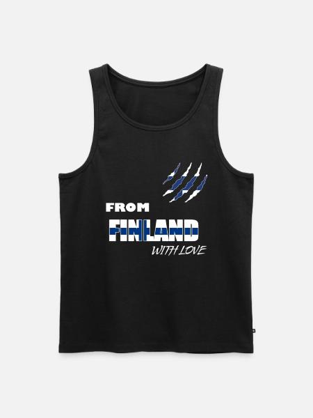 Finland Land und Länder - Männer Premium Bio Tank Top - Schwarz