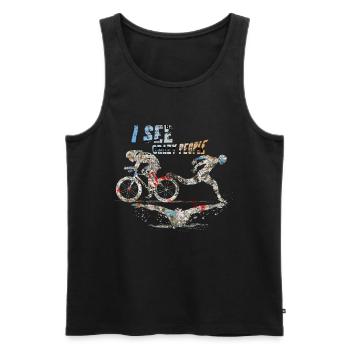 Triathlon - Men's Premium Organic Tank Top - black - Front - Michal (187cm)