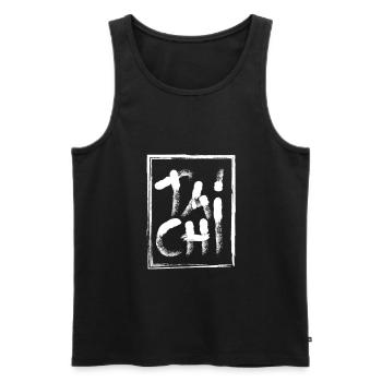 Tai chi - Débardeur bio Premium Homme - noir - Devant - AI Model Male 178 light (178cm)