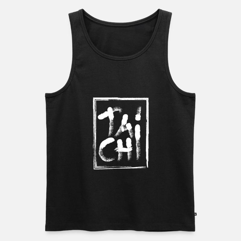 Tai chi - Männer Premium Bio Tank Top - Schwarz