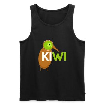 kiwi - Débardeur bio Premium Homme - noir - Devant - Michal (187cm)