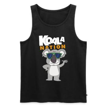 Koala bear - Men's Premium Organic Tank Top - black - Front - AI Model Male 178 light (178cm)