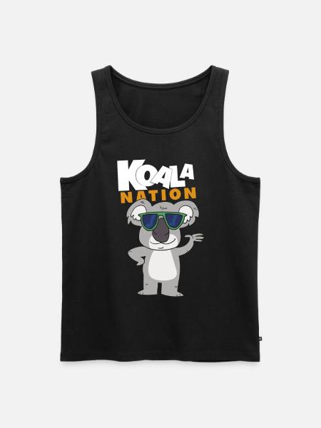 Koala - Männer Premium Bio Tank Top - Schwarz