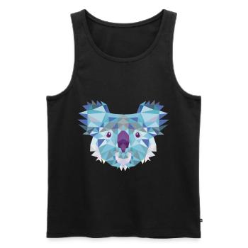 Koala - Männer Premium Bio Tank Top - Schwarz - Vorne - Michal (187cm)