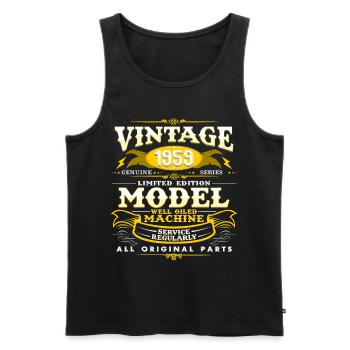 1959 - Männer Premium Bio Tank Top - Schwarz - Vorne - Michal (187cm)