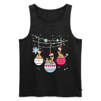Deutscher Schäferhund Hund Weihnachten Geschenk - Männer Premium Bio Tank Top - Schwarz - Vorne - AI Model Male 178 light (178cm)