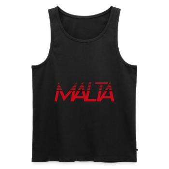 Malta - Männer Premium Bio Tank Top - Schwarz - Vorne - AI Model Male 178 light (178cm)