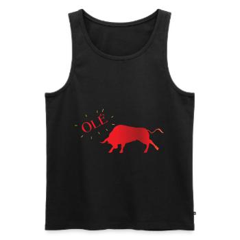 Spanien - Männer Premium Bio Tank Top - Schwarz - Vorne - Michal (187cm)
