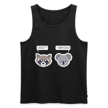 Koala - Männer Premium Bio Tank Top - Schwarz - Vorne - AI Model Male 178 light (178cm)