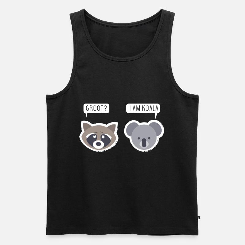 Koala - Männer Premium Bio Tank Top - Schwarz