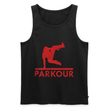 parkour - Männer Premium Bio Tank Top - Schwarz - Vorne - Michal (187cm)