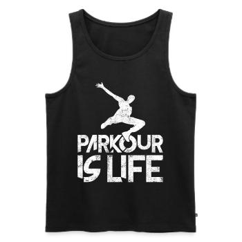 parkour - Männer Premium Bio Tank Top - Schwarz - Vorne - Michal (187cm)