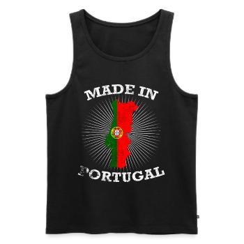 Portugal - Männer Premium Bio Tank Top - Schwarz - Vorne - Michal (187cm)