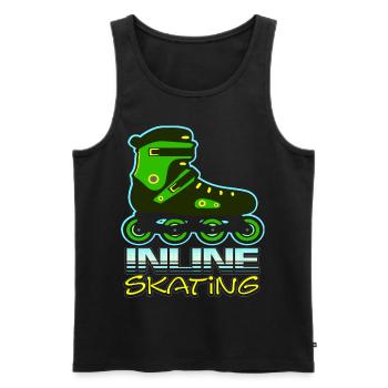 Patin à roues alignées - Débardeur bio Premium Homme - noir - Devant - Michal (187cm)
