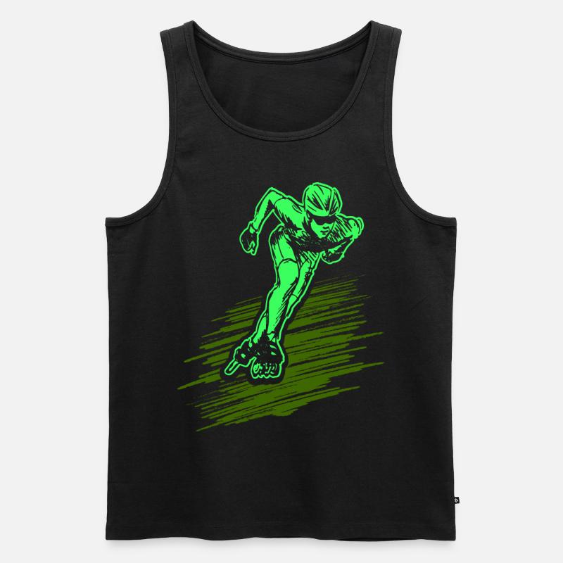 Inline skates - Männer Premium Bio Tank Top - Schwarz