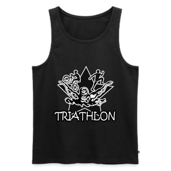 Triathlon sport - Débardeur bio Premium Homme - noir - Devant - Michal (187cm)