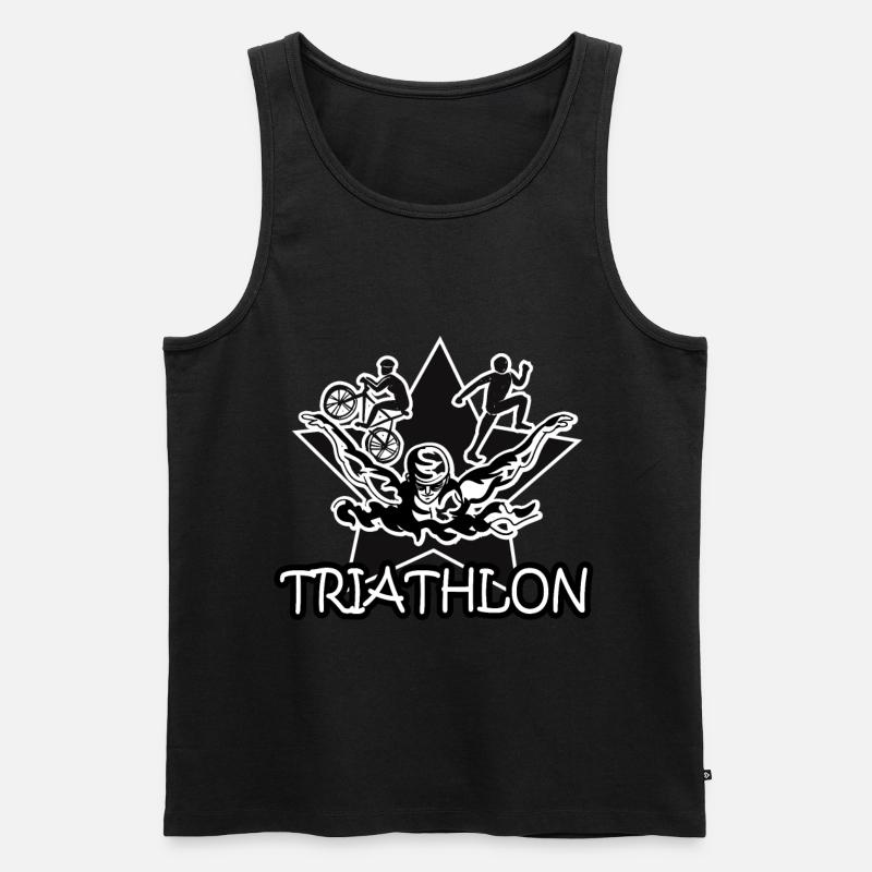 Triathlon sport - Männer Premium Bio Tank Top - Schwarz