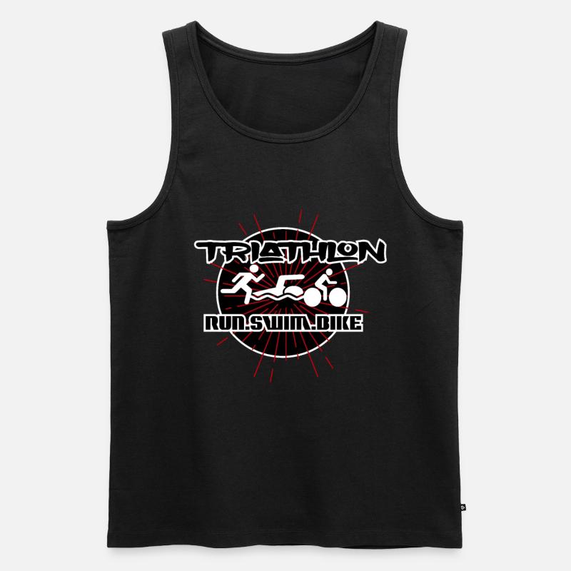Triathlon - Männer Premium Bio Tank Top - Schwarz