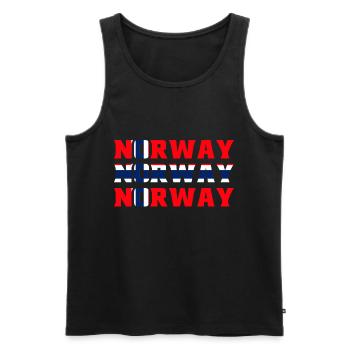 Norwegen - Männer Premium Bio Tank Top - Schwarz - Vorne - Michal (187cm)