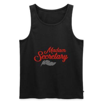 Secrétaire - Débardeur bio Premium Homme - noir - Devant - Michal (187cm)