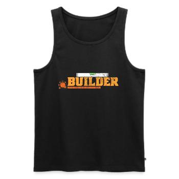 construction worker - Men's Premium Organic Tank Top - black - Front - AI Model Male 178 light (178cm)