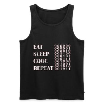 computer programmierer - Männer Premium Bio Tank Top - Schwarz - Vorne - AI Model Male 178 light (178cm)
