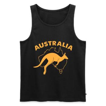australien - Männer Premium Bio Tank Top - Schwarz - Vorne - AI Model Male 178 light (178cm)
