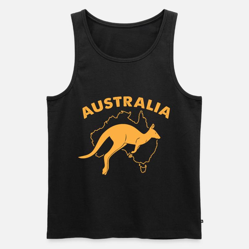 australien - Männer Premium Bio Tank Top - Schwarz