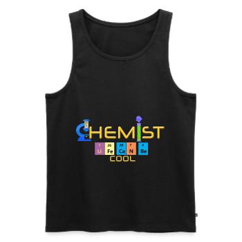 Chimiste - Débardeur bio Premium Homme - noir - Devant - Michal (187cm)