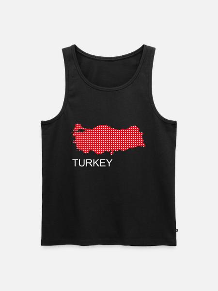 Türkei - Männer Premium Bio Tank Top - Schwarz