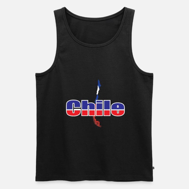 Chile - Männer Premium Bio Tank Top - Schwarz